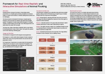 Framework pro realtime realistické a interaktivní simulace
shlukování zvířat