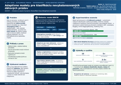 Adaptívne modely pre klasifikáciu nevybalansovaných
dátových prúdov