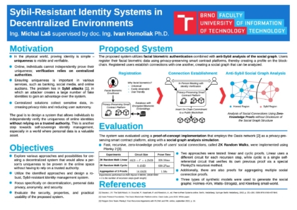 Systémy identifikace odolné proti Sybil účtúm v
decentralizovaných prostředích